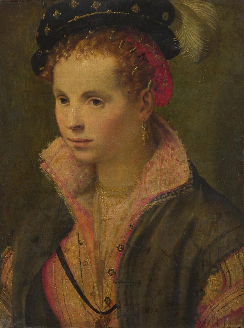 Portrait of a Lady in a Plumed Hat by Italian, North