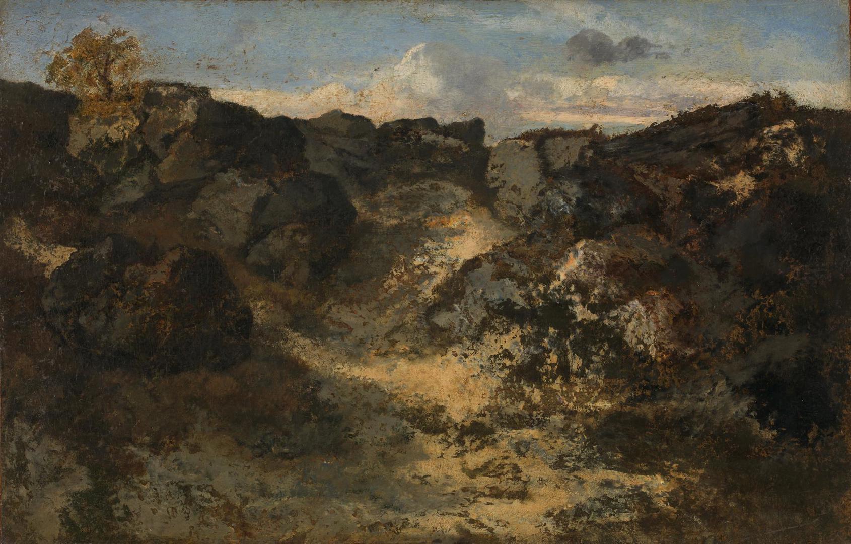 A Rocky Landscape by Théodore Rousseau
