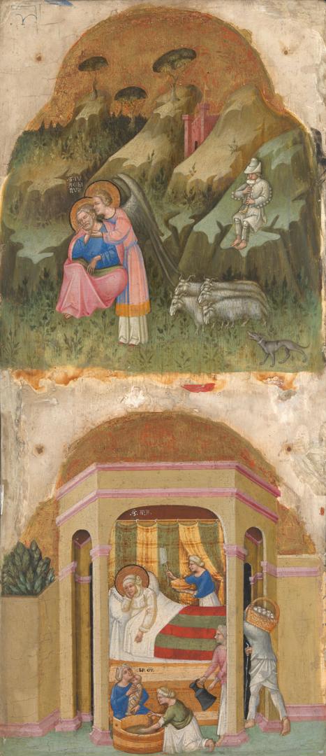 Saint Joachim and the Angel; The Birth of the Virgin by Dalmatian/Venetian