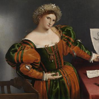 Lorenzo Lotto Portrait Of A Woman Inspired By Lucretia Ng4256 National Gallery London