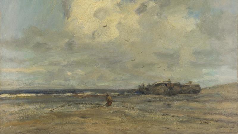 Jacob Maris, 'A Beach', probably late 1870s or 1880s