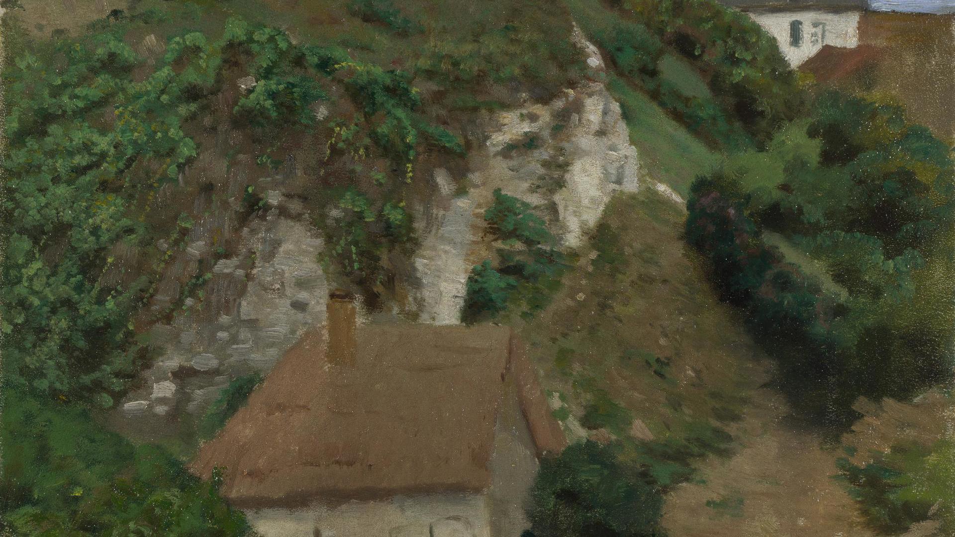 House on the cliffs near Fécamp by Antoine Chintreuil