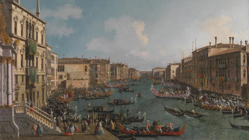 Canaletto, 'A Regatta on the Grand Canal', about 1740