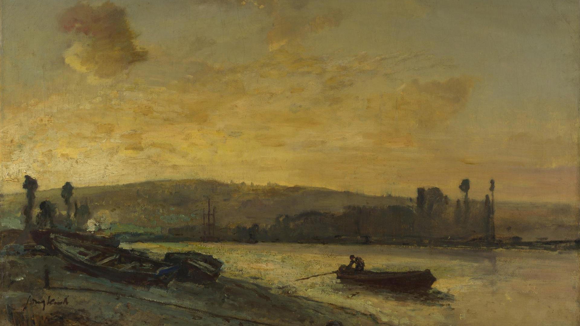 River Scene by Johan Barthold Jongkind