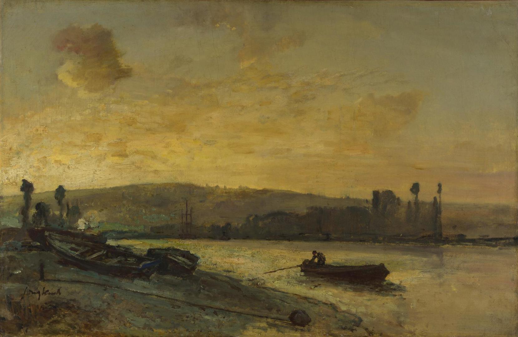 River Scene by Johan Barthold Jongkind