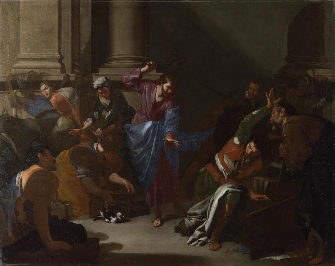 Christ driving the Traders from the Temple by Bernardo Cavallino