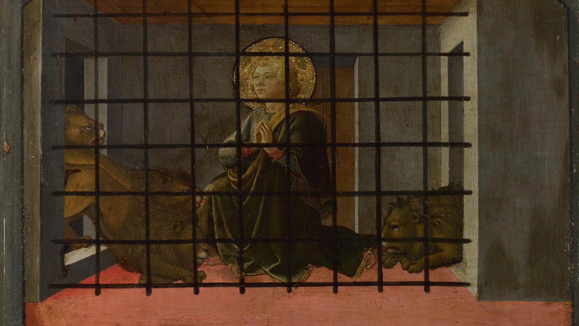 Saint Mamas in Prison thrown to the Lions by Fra Filippo Lippi and workshop