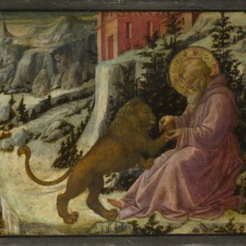 Saint Jerome and the Lion: Predella Panel