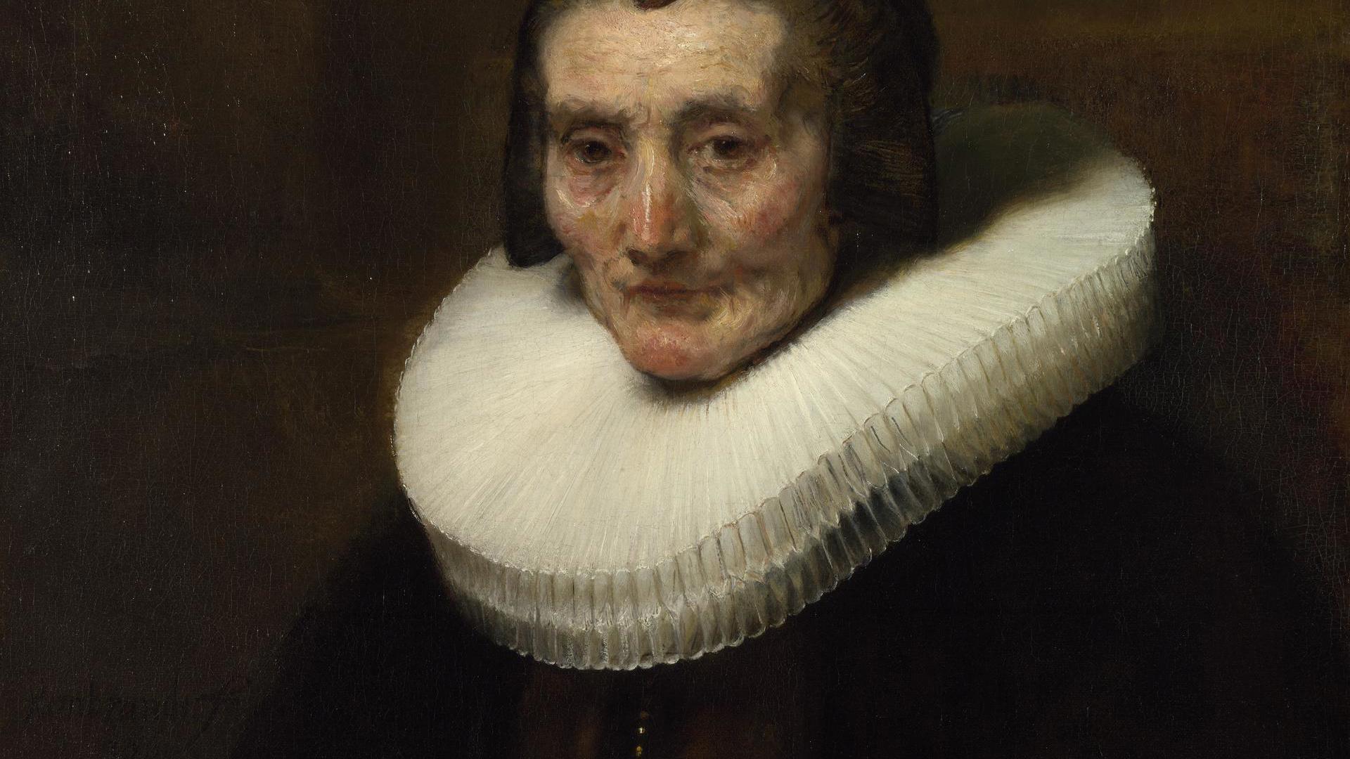 Portrait of Margaretha de Geer, Wife of Jacob Trip by Probably by Rembrandt