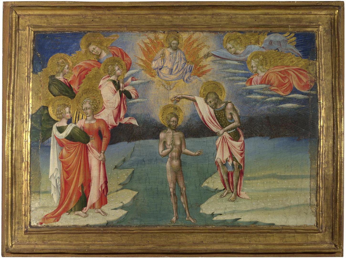 The Baptism of Christ: Predella Panel by Giovanni di Paolo