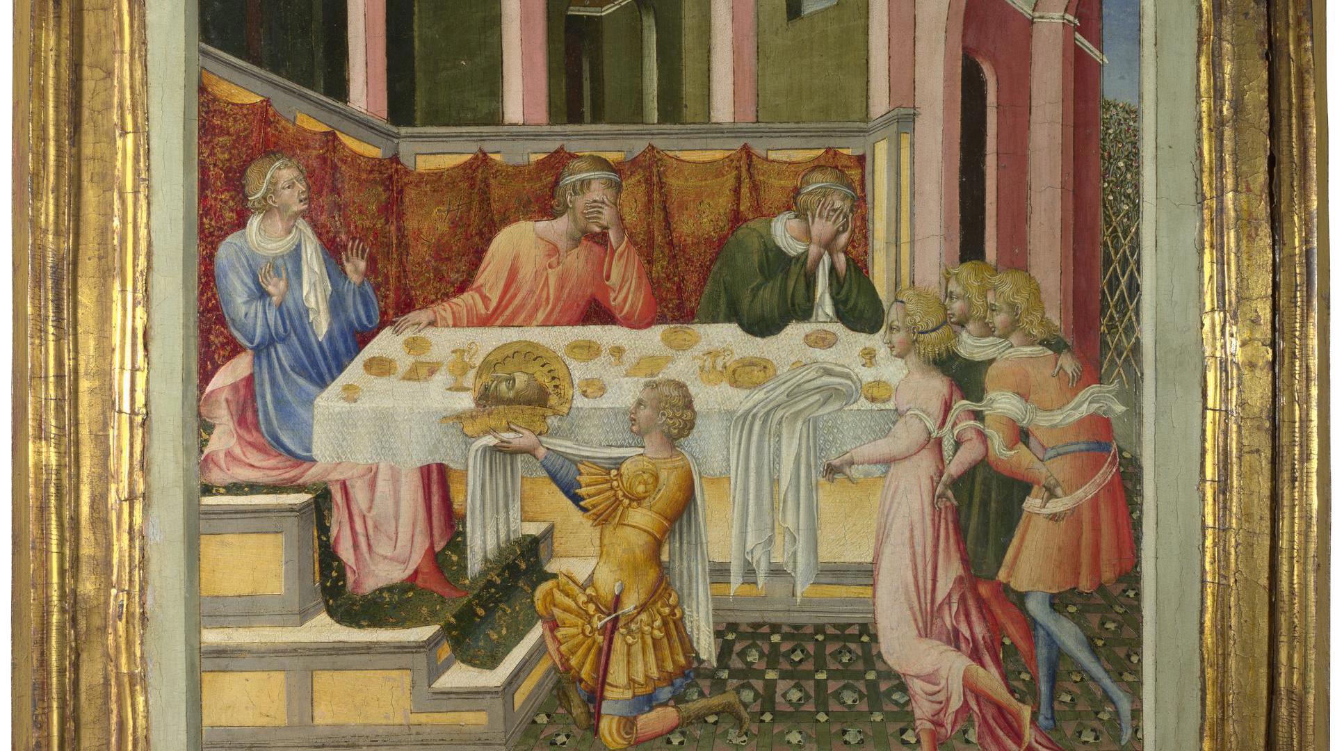 The Head of John the Baptist brought to Herod by Giovanni di Paolo