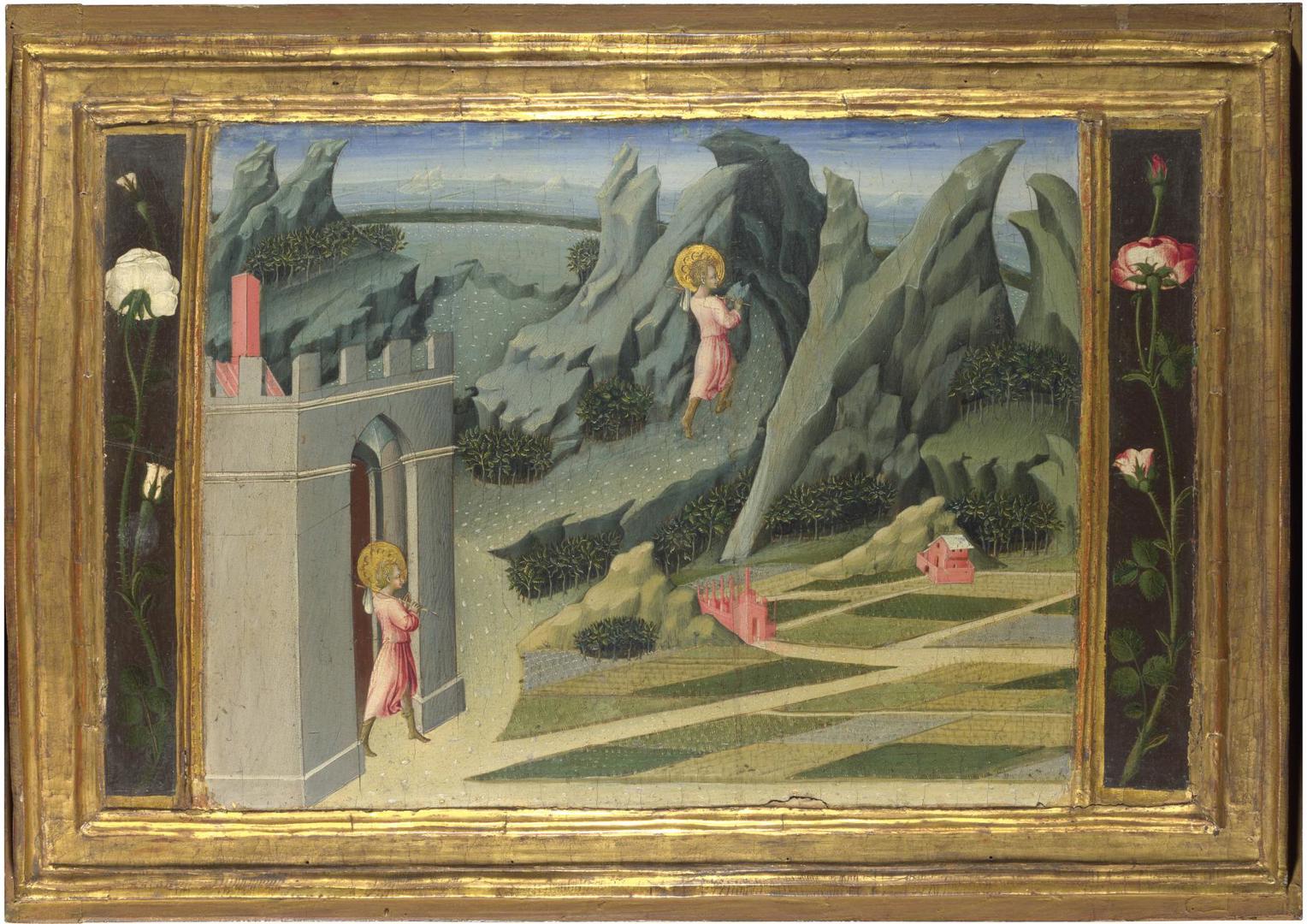 Saint John the Baptist retiring to the Desert by Giovanni di Paolo