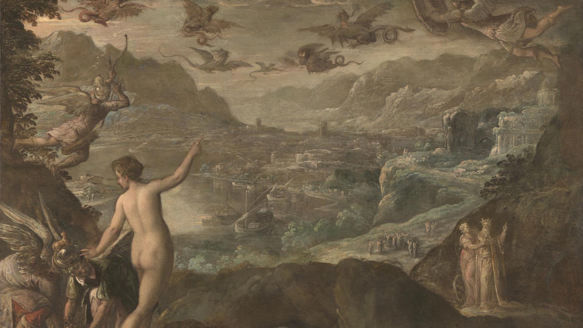 Landscape with the Expulsion of the Harpies by Paolo Fiammingo