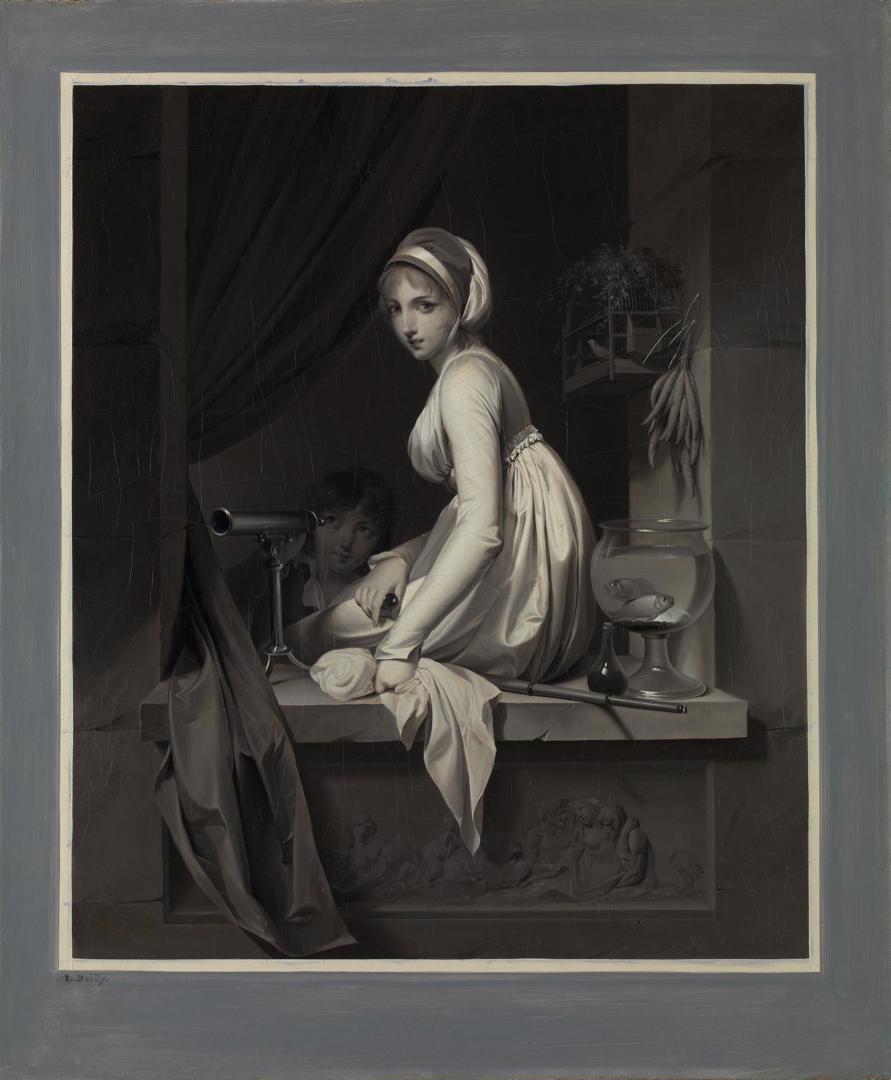 A Girl at a Window by Louis-Léopold Boilly