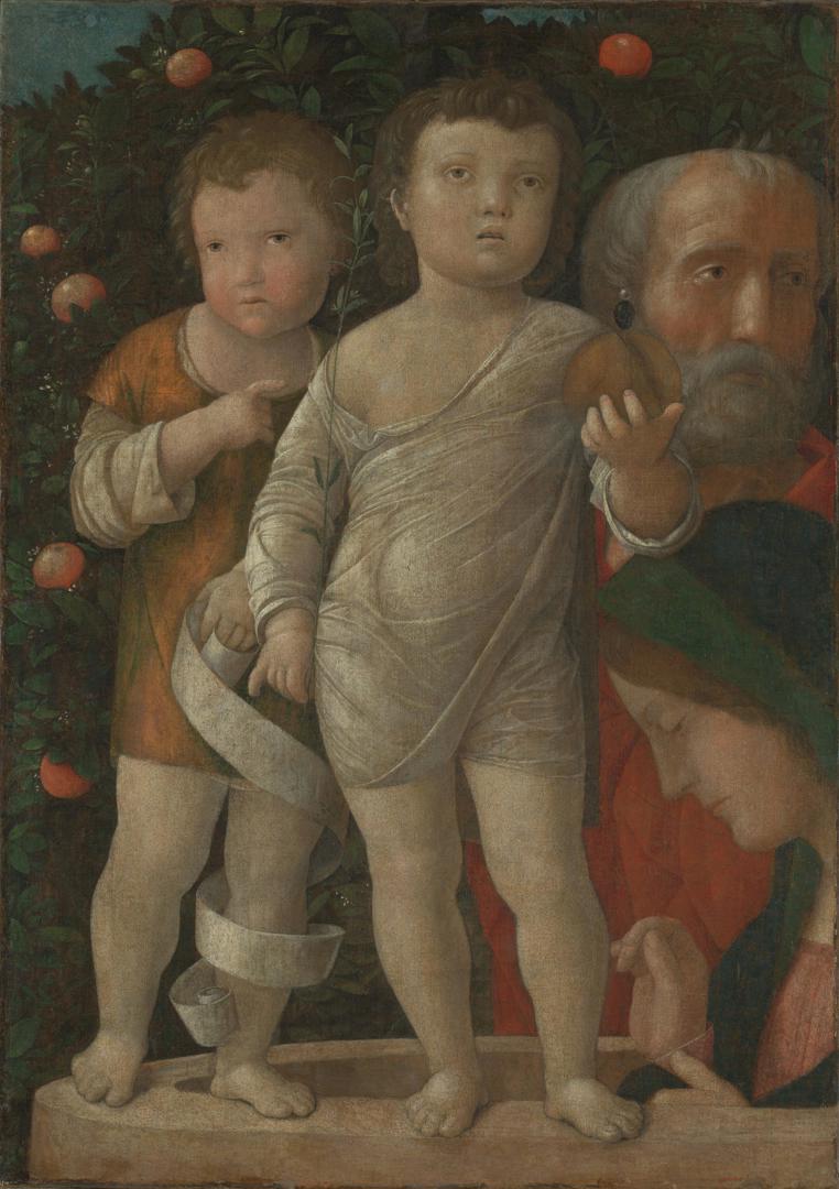 The Holy Family with Saint John the Baptist by Andrea Mantegna