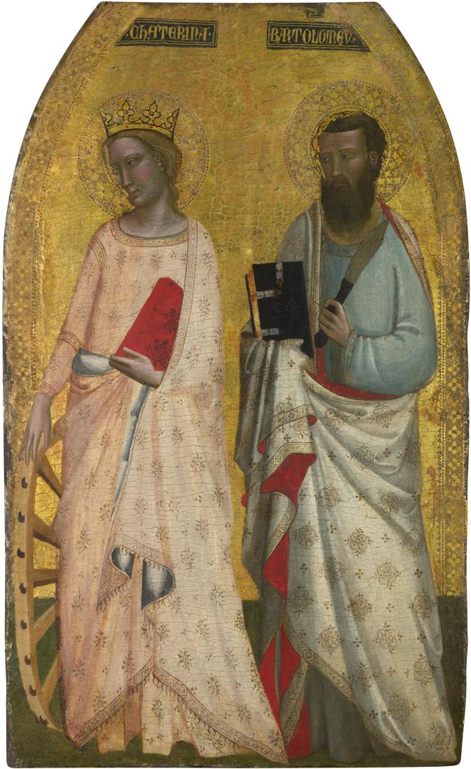 Saints Catherine and Bartholomew by Allegretto Nuzi and Francescuccio Ghissi