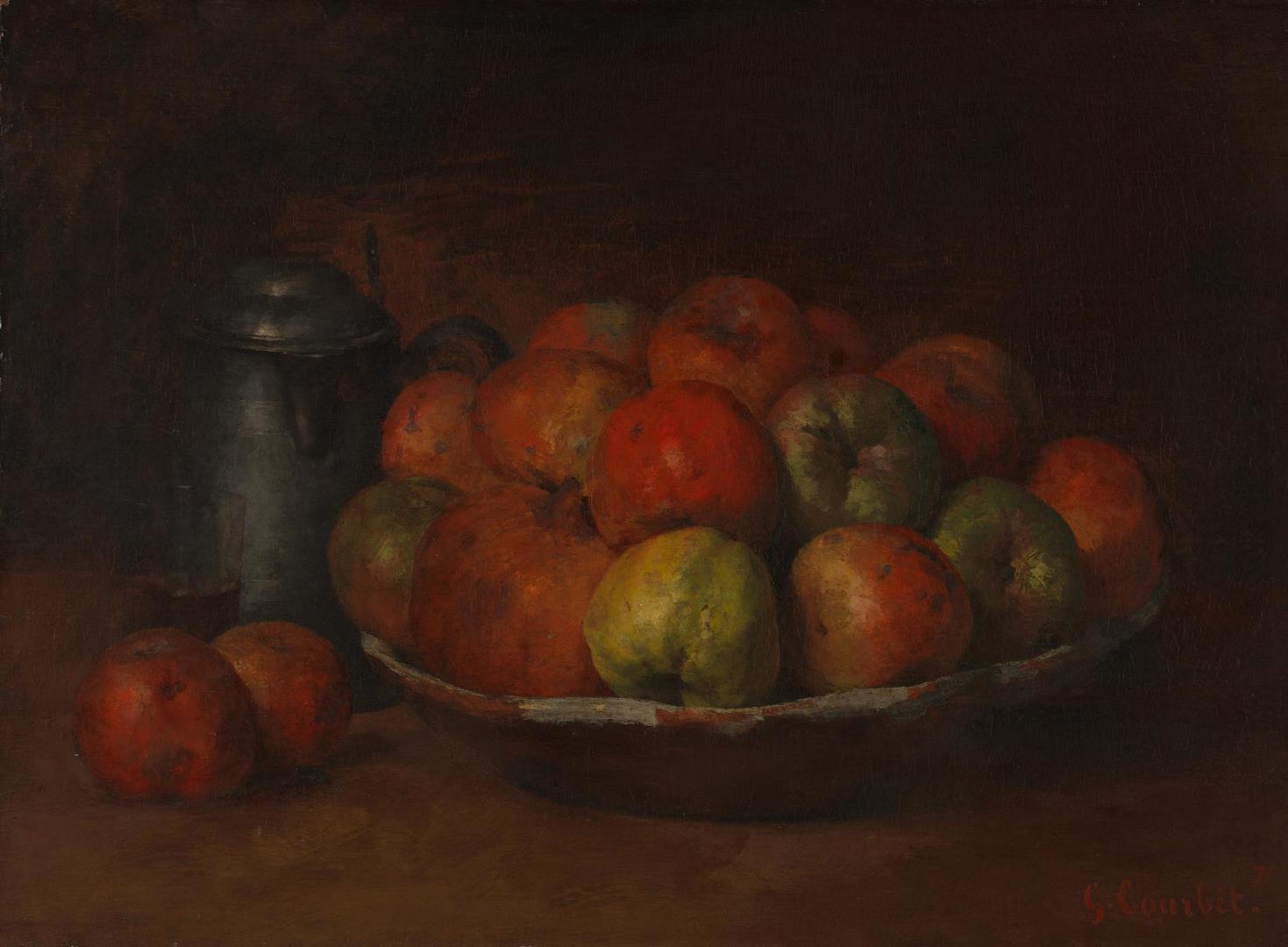 Still Life with Apples and a Pomegranate by Gustave Courbet