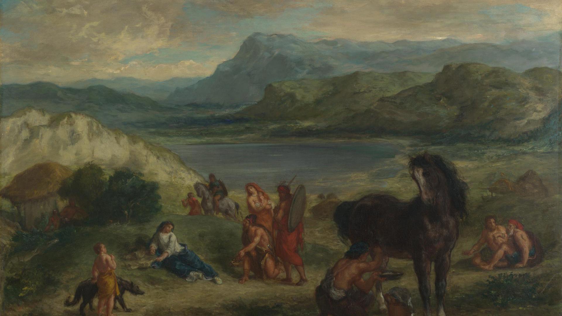 Ovid among the Scythians by Eugène Delacroix