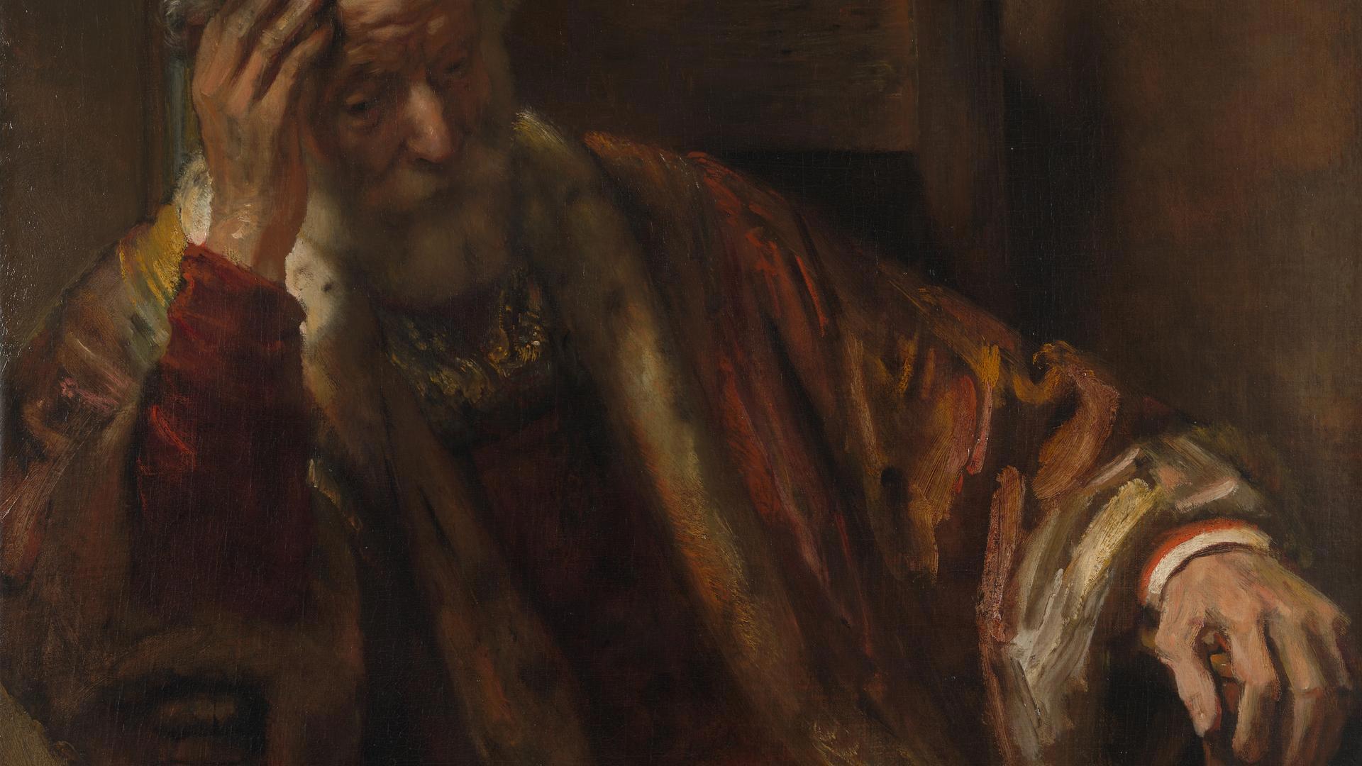 Probably by Rembrandt | An Old Man in an Armchair | NG6274 | National  Gallery, London