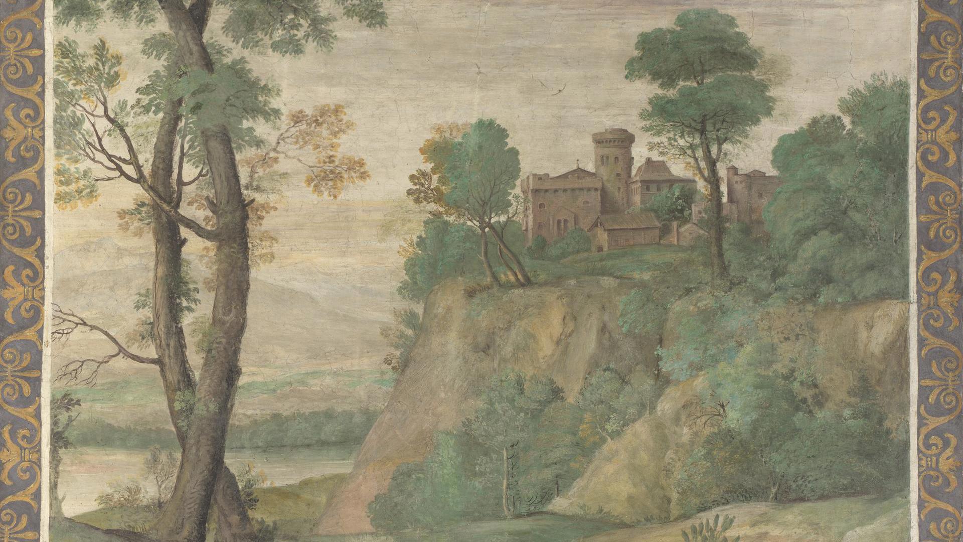 Apollo pursuing Daphne by Domenichino and assistants