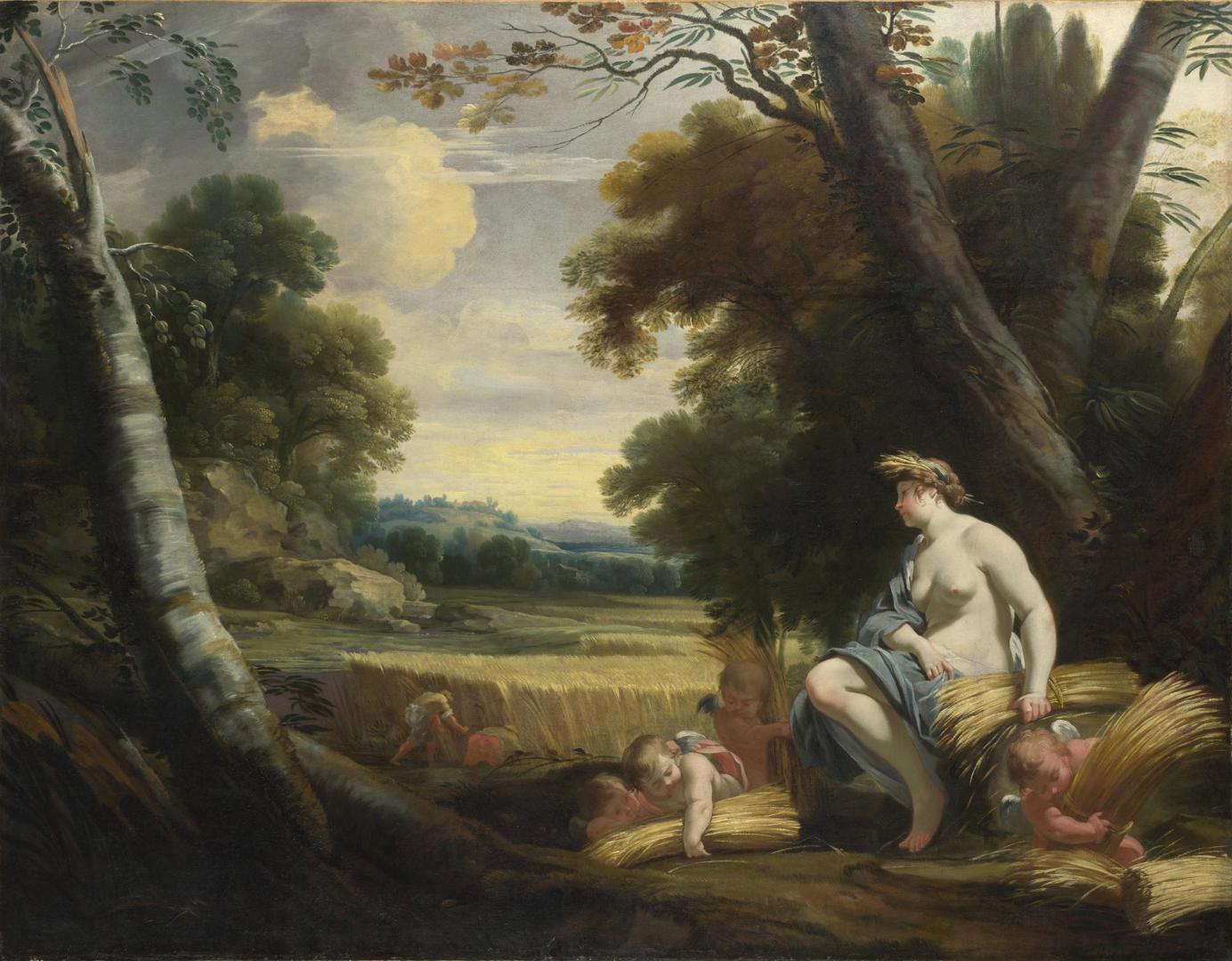Ceres and Harvesting Cupids by Simon Vouet and studio