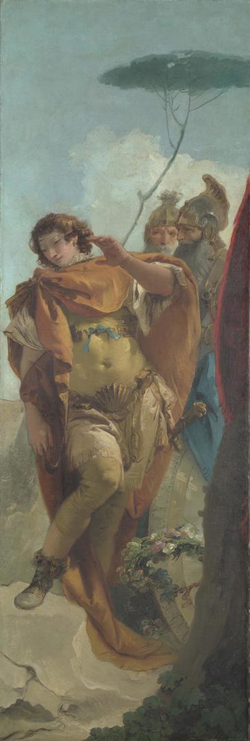 Rinaldo turning in Shame from the Magic Shield by Giovanni Battista Tiepolo