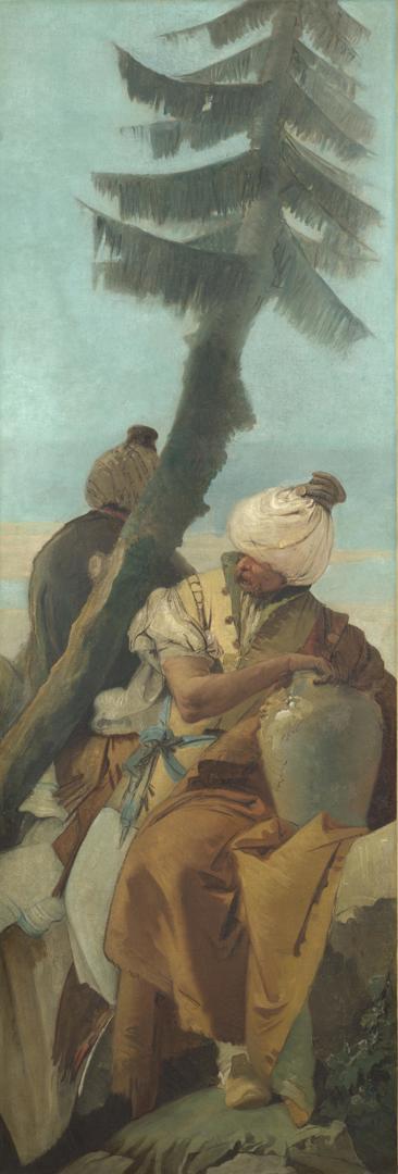 Two Men seated under a Tree by Giovanni Battista Tiepolo
