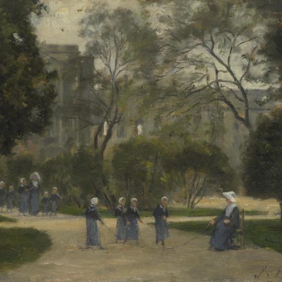 Nuns and Schoolgirls in the Tuileries Gardens, Paris