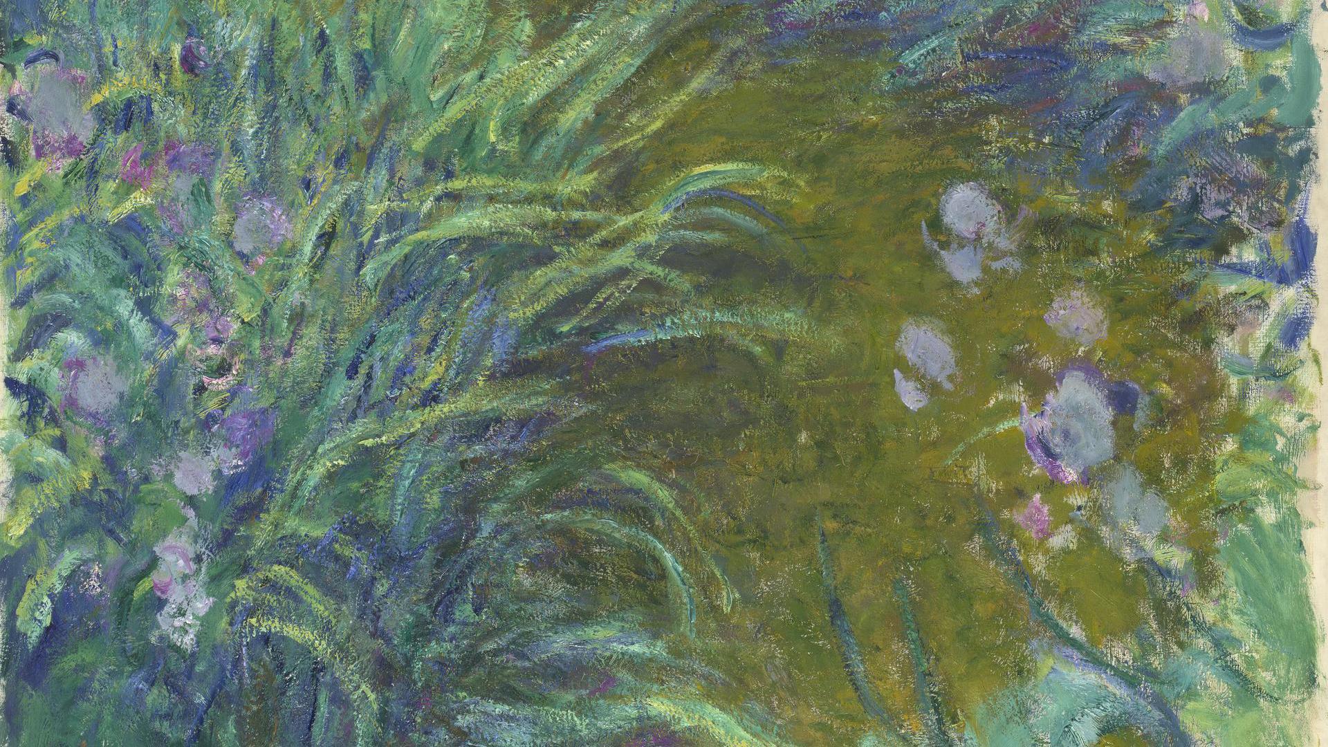 Irises by Claude Monet