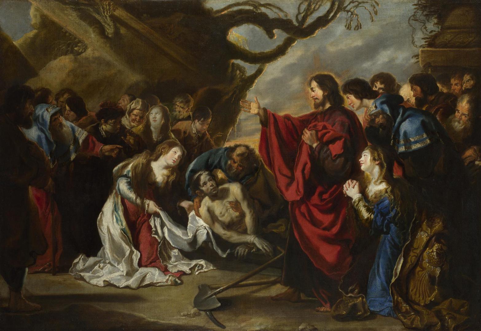 The Raising of Lazarus by Possibly by Simon de Vos