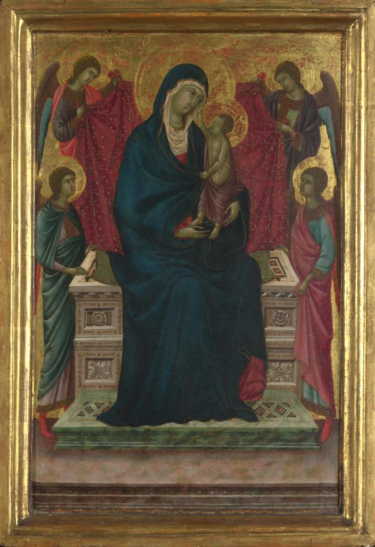 The Virgin and Child with Four Angels by Attributed to Ugolino di Nerio