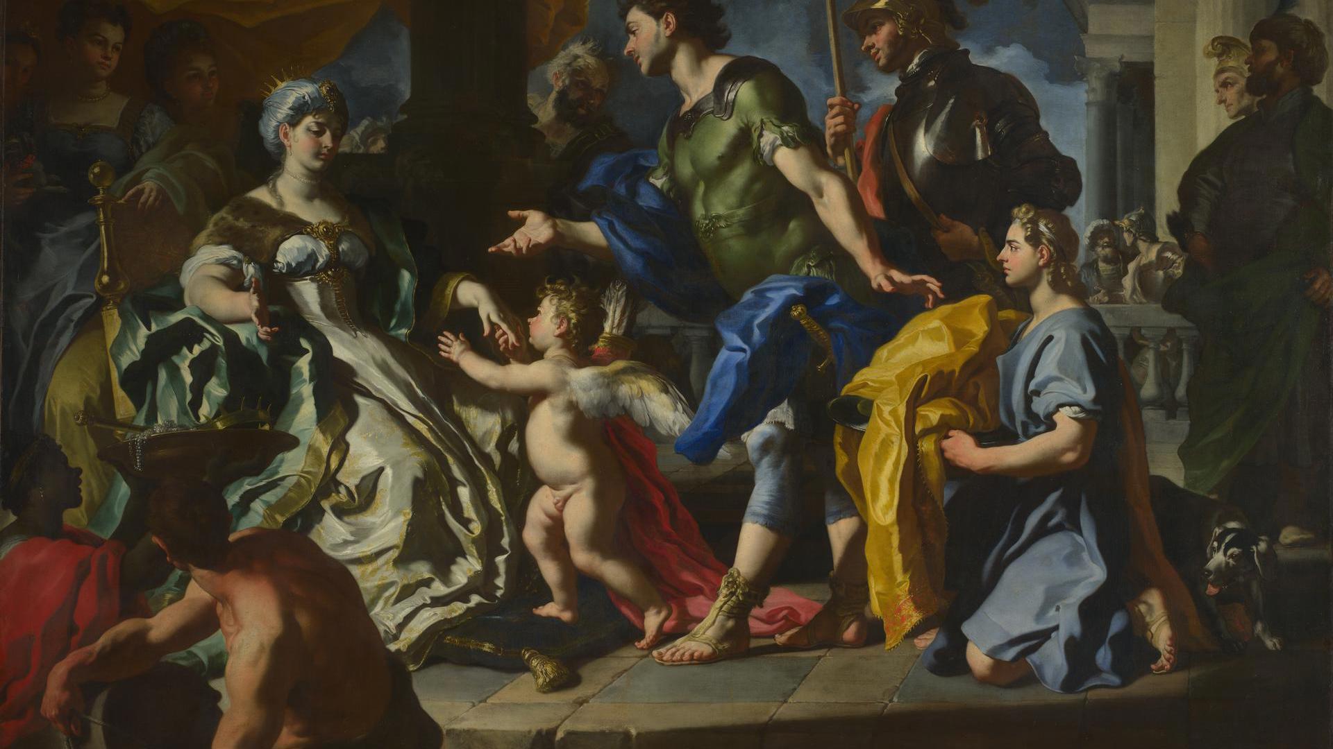 Dido receiving Aeneas and Cupid disguised as Ascanius by Francesco Solimena