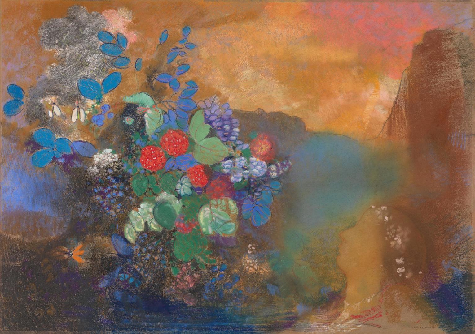 Ophelia among the Flowers by Odilon Redon
