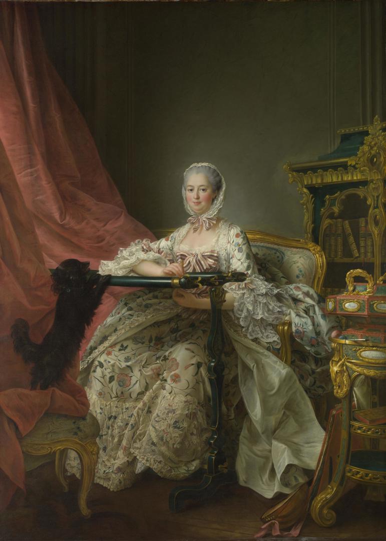 Madame de Pompadour at her Tambour Frame by François-Hubert Drouais