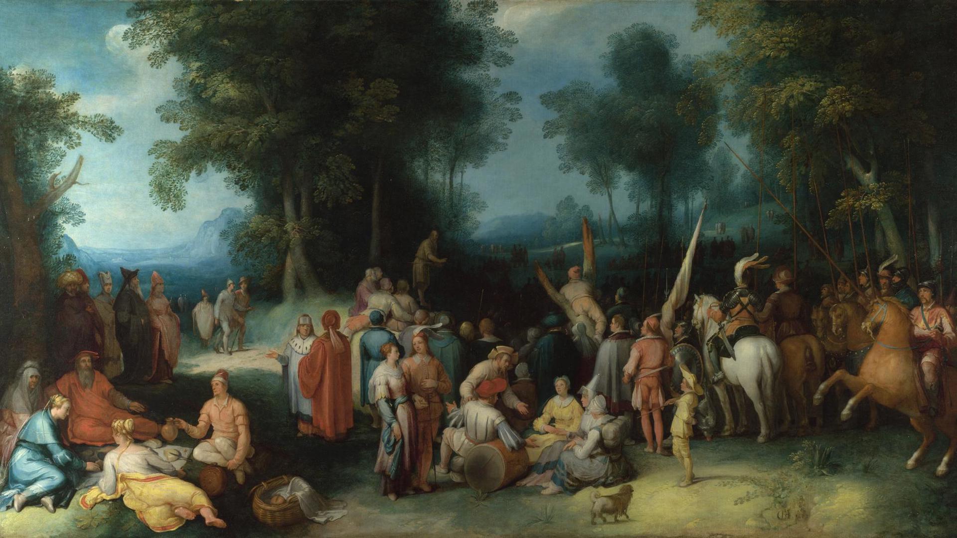 The Preaching of Saint John the Baptist by Cornelis van Haarlem