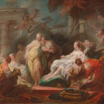 Psyche showing her Sisters her Gifts from Cupid