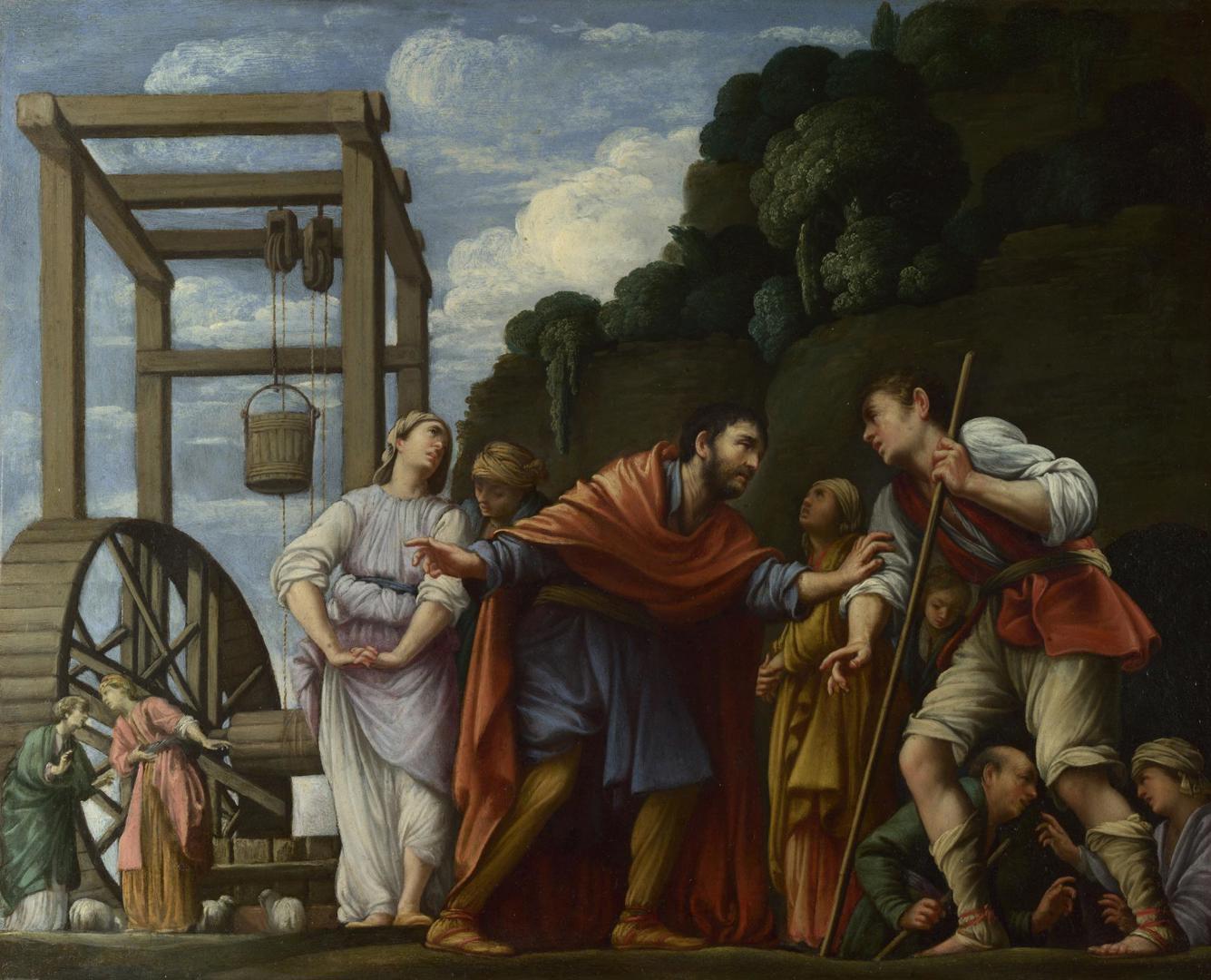 Moses defending the Daughters of Jethro by Carlo Saraceni