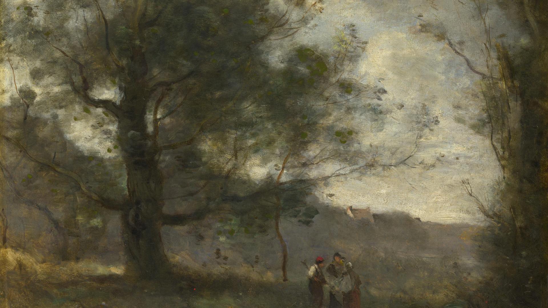 The Oak in the Valley by Jean-Baptiste-Camille Corot