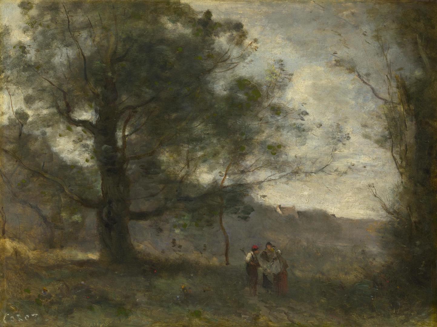 The Oak in the Valley by Jean-Baptiste-Camille Corot
