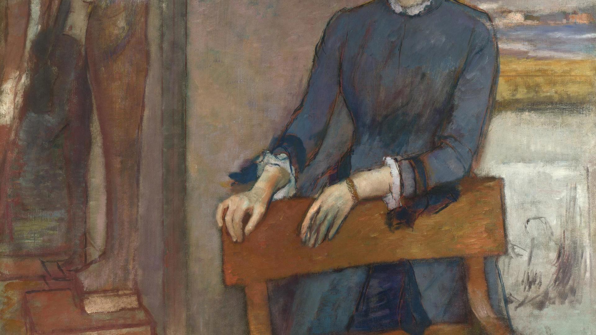 Hélène Rouart in her Father's Study by Hilaire-Germain-Edgar Degas