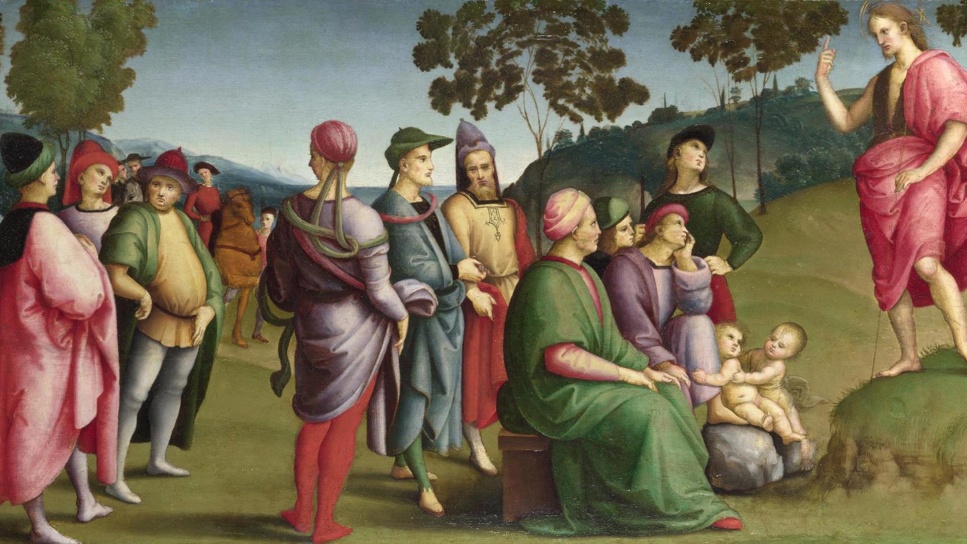 Raphael Saint John The Baptist Preaching Ng6480 National Gallery London
