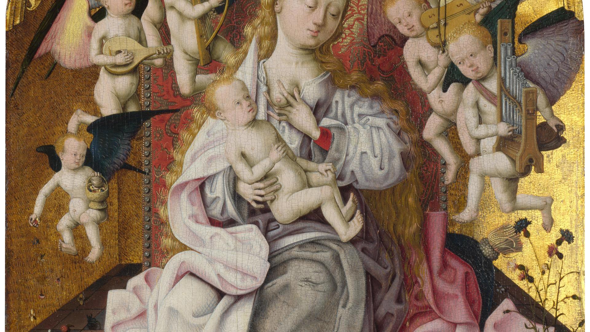 The Virgin and Child with Musical Angels by Master of the Saint Bartholomew Altarpiece