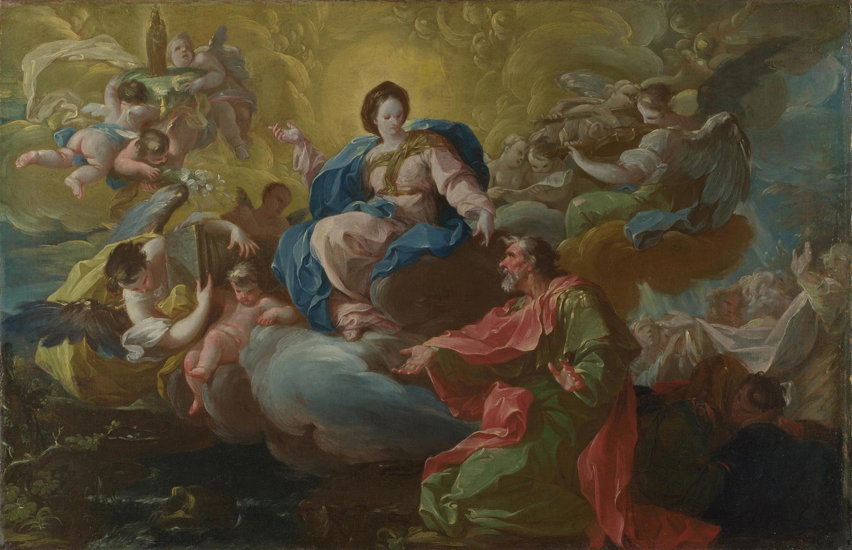 Saint James being visited by the Virgin by Francisco Bayeu y Subías
