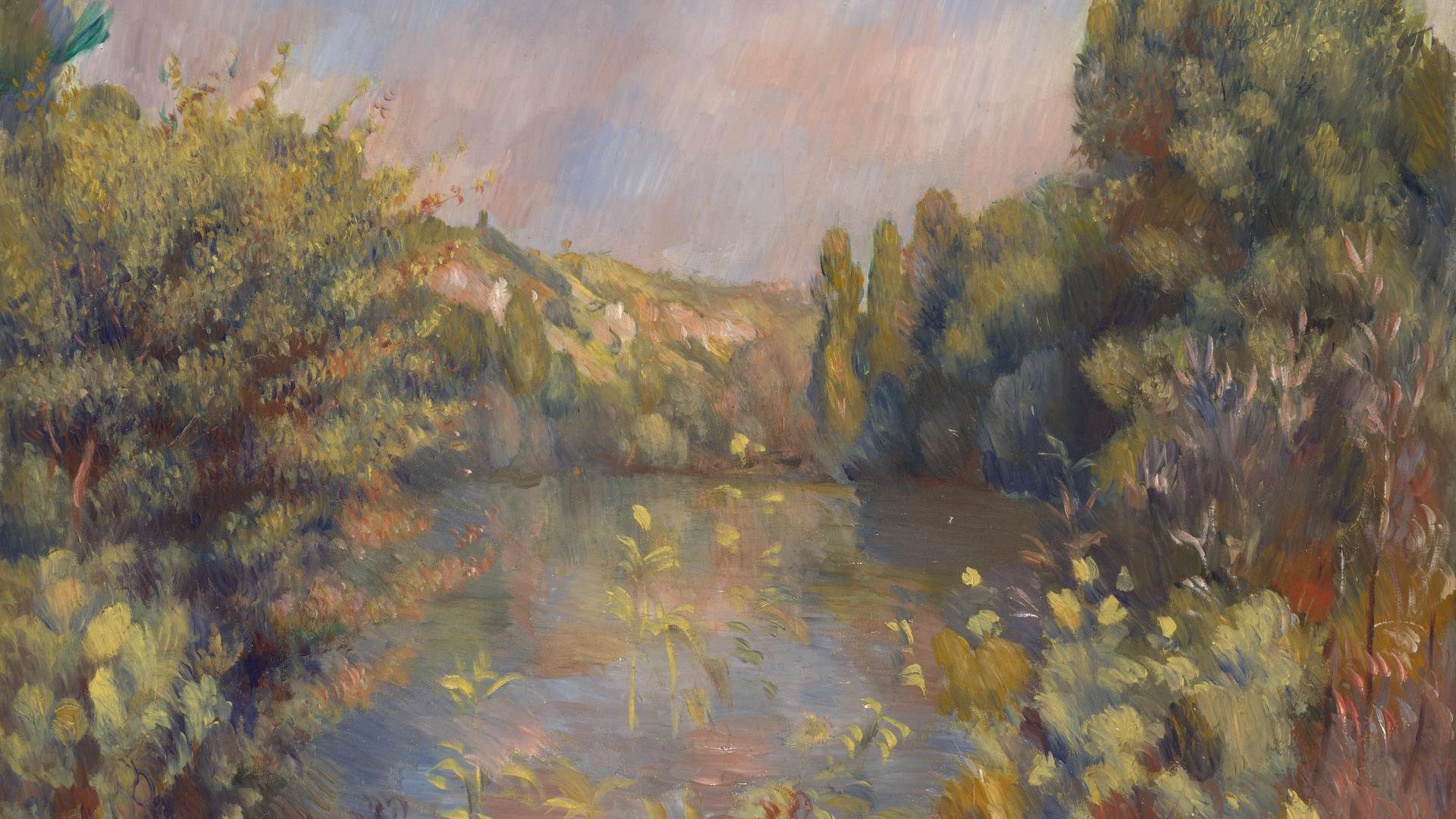 Lakeside Landscape by Pierre-Auguste Renoir