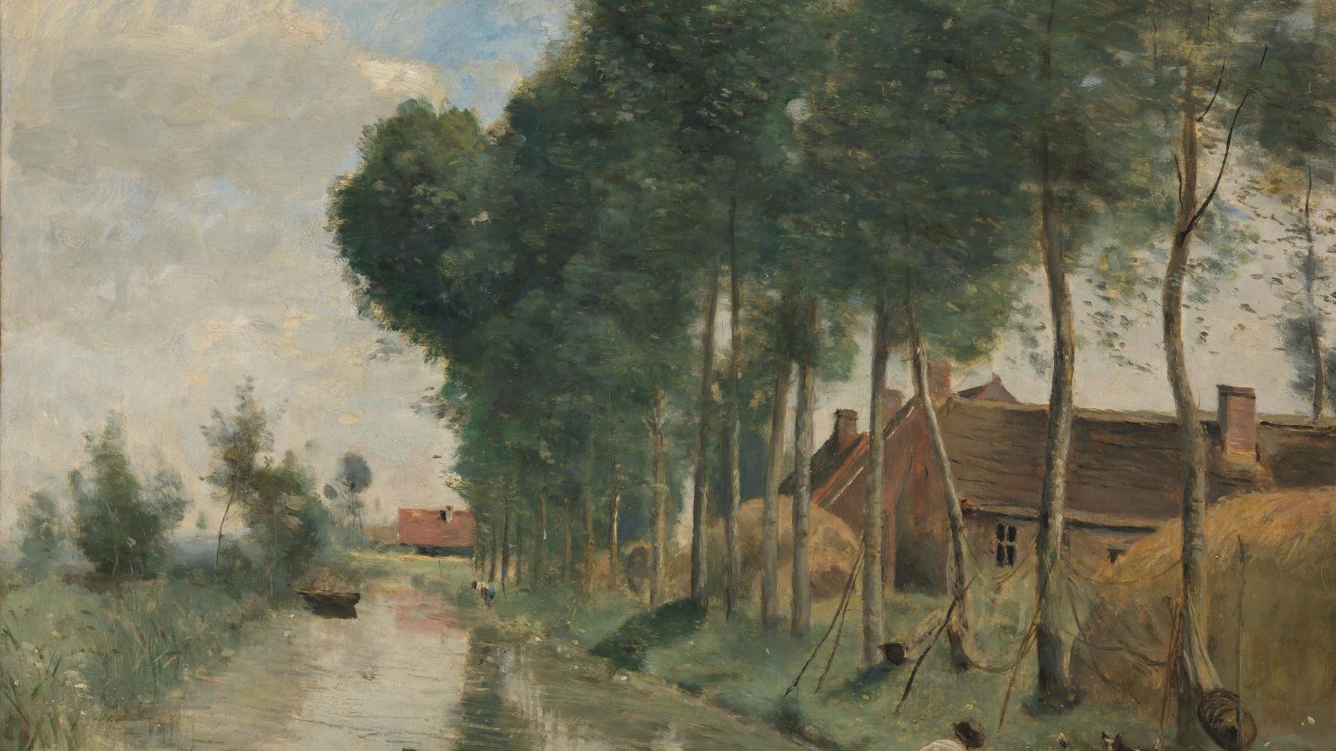 Landscape at Arleux-du-Nord by Jean-Baptiste-Camille Corot