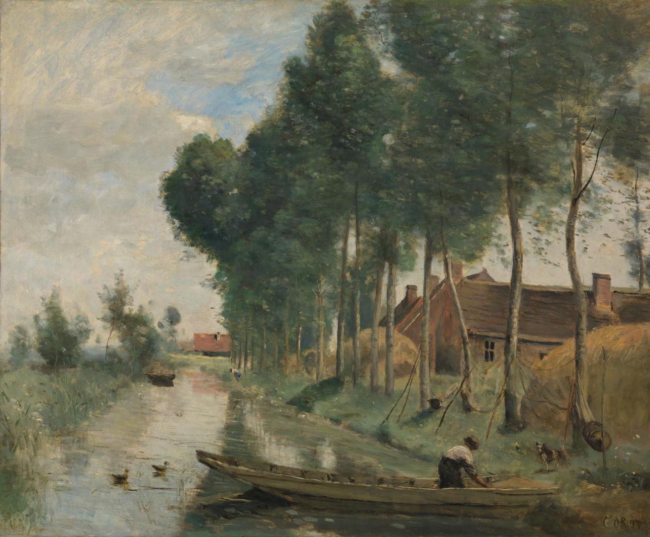 Landscape at Arleux-du-Nord by Jean-Baptiste-Camille Corot