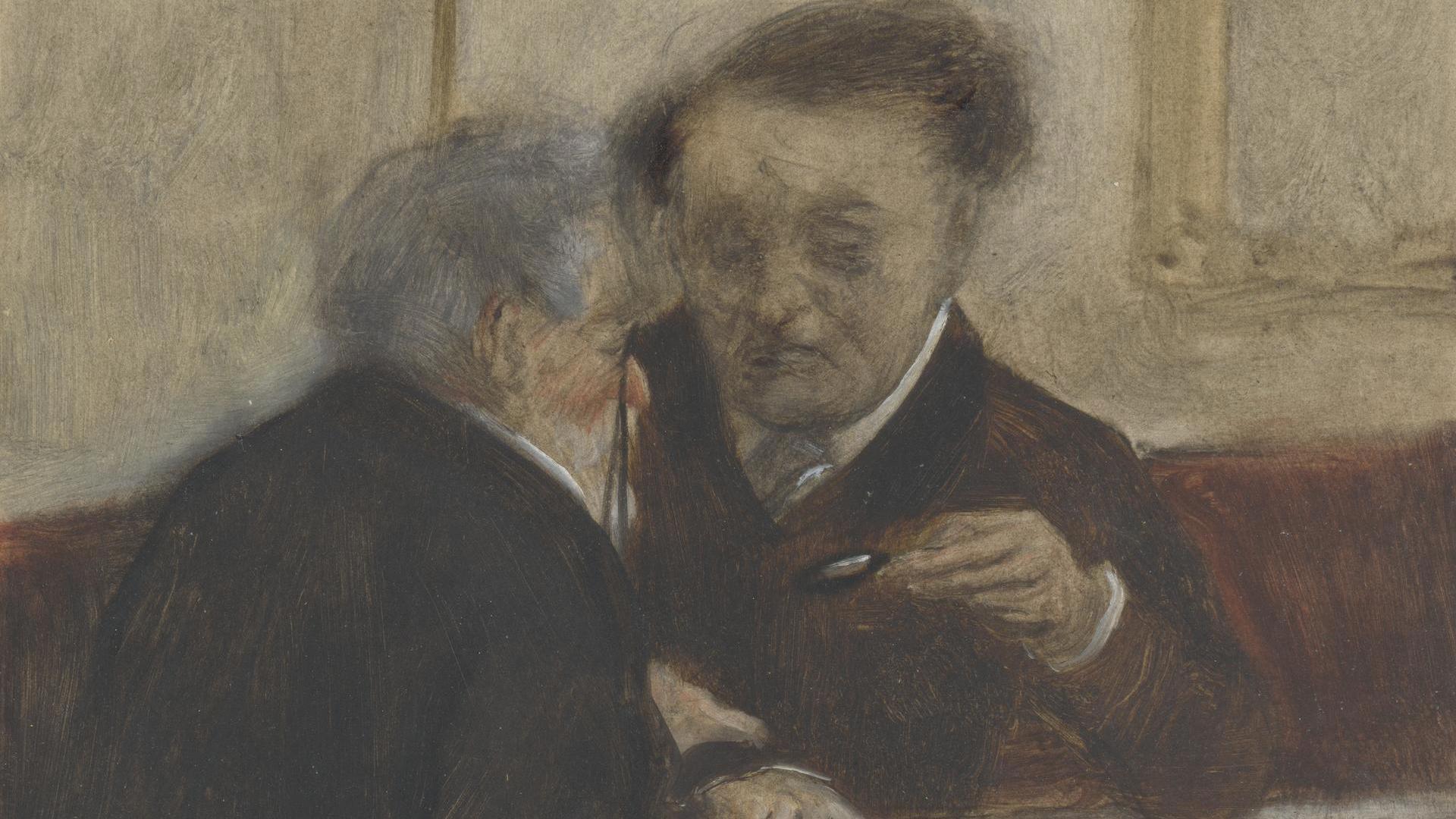 At the Café Châteaudun by Hilaire-Germain-Edgar Degas