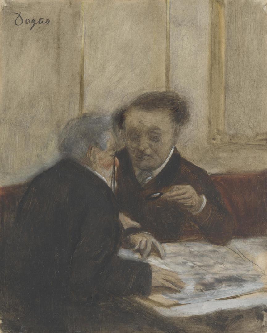 At the Café de Châteaudun by Hilaire-Germain-Edgar Degas