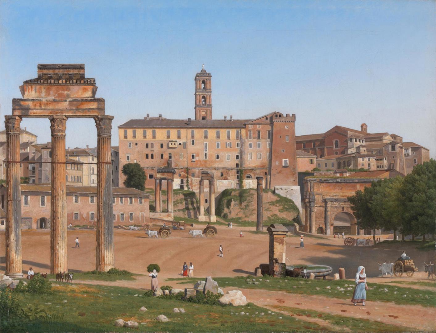 View of the Forum in Rome by Christoffer Wilhelm Eckersberg