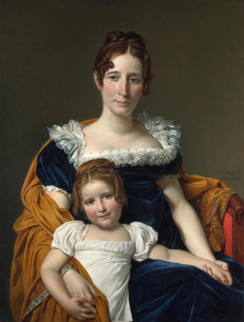 Portrait of the Comtesse Vilain XIIII and her Daughter by Jacques-Louis David